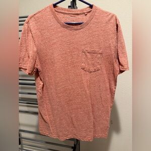 Lucky brand orange linen pocket shirt